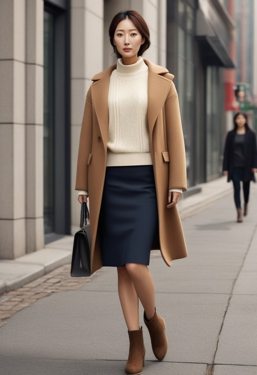 Layered Coat Commute office commute outfit idea